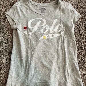 Girls POLO Ralph Lauren Tshirt - Gray - Size Small 7